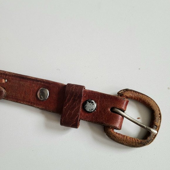 Hand made leather belt with braded details. - Picture 8 of 8